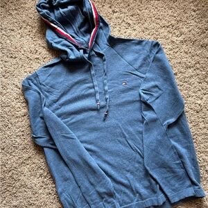 Tommy Hilfiger Very Good Used Condition Lightweight Soft Blue Hoodie Relaxed Fit